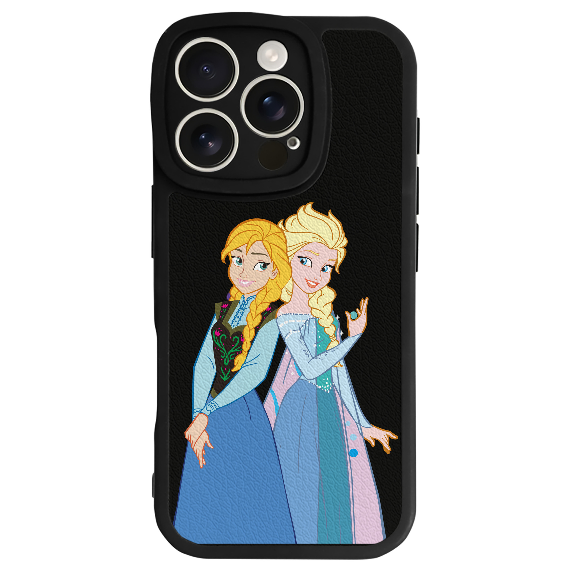 （画像用） アナと雪の女王 アンナ エルサ Frozen Anna Elsa 【iPhone 16シリーズ対応】シリコンスマホケース（レザー調） 材質：シリコン